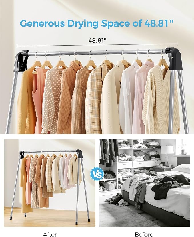 APEXCHASER Clothes Drying Rack Foldable, Stainless Steel Laundry Drying Rack - Image 7