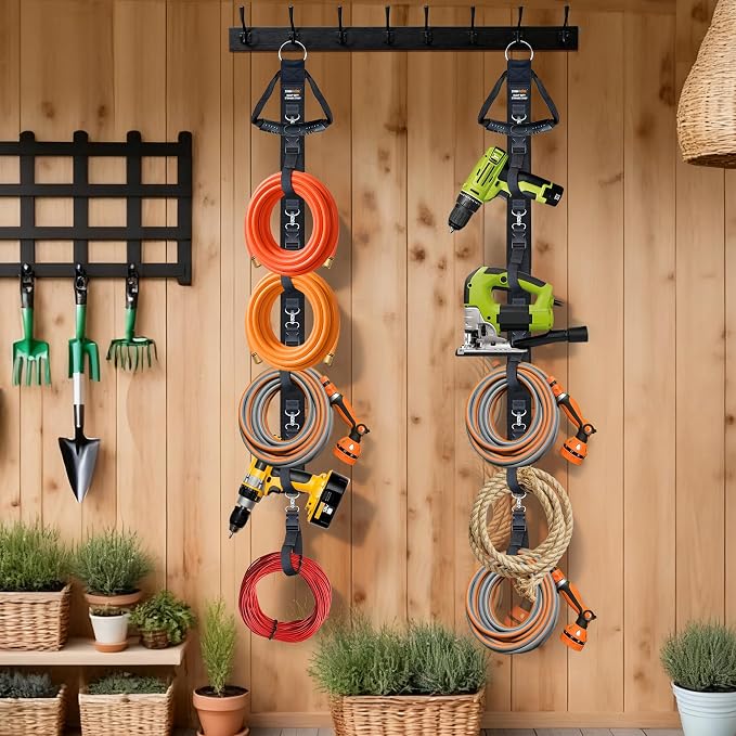 Extension Cord Organizer with 5 Detachable straps 2 PCS | Extension Cord Hanger - Image 9