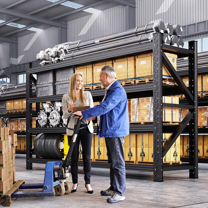 6000LBS Heavy Duty Storage Shelves, 4 Tier Adjustable Garage Shelving Unit - Image 8