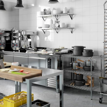 21" Deep x 30" Wide x 34" Height Wire Shelving Kit | 3-Tier | NSF Commercial - Image 8