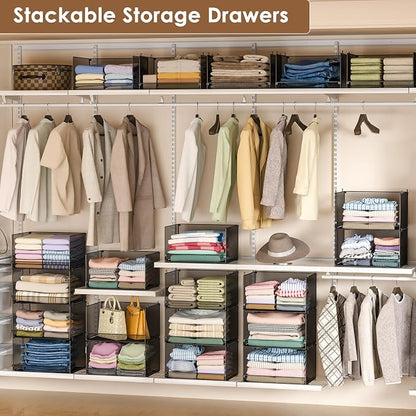 Tiaoheka 4-Tier Stackable Closet Organizers and Storage, Metal Wire Storage - Image 3