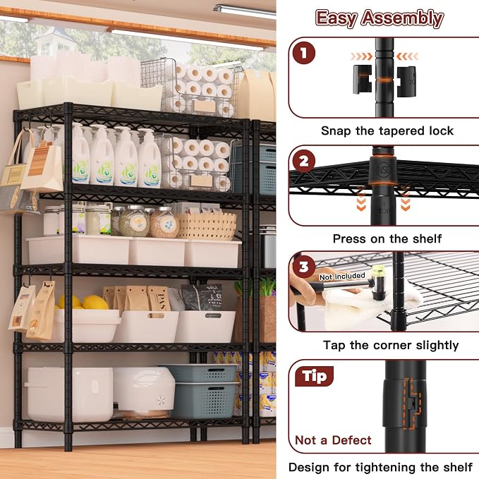 PrimeZone Wire Metal Storage Shelves - Image 7