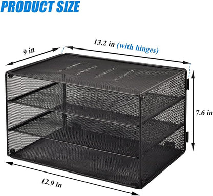 EASEPRES 3 Tier Mesh Desk Organizer Tray, File Paper Letter Folder Holder - Image 5