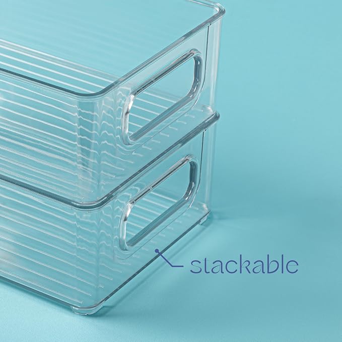 primebox Plastic Food Storage 6 Pack Clear Container Bin - Image 4