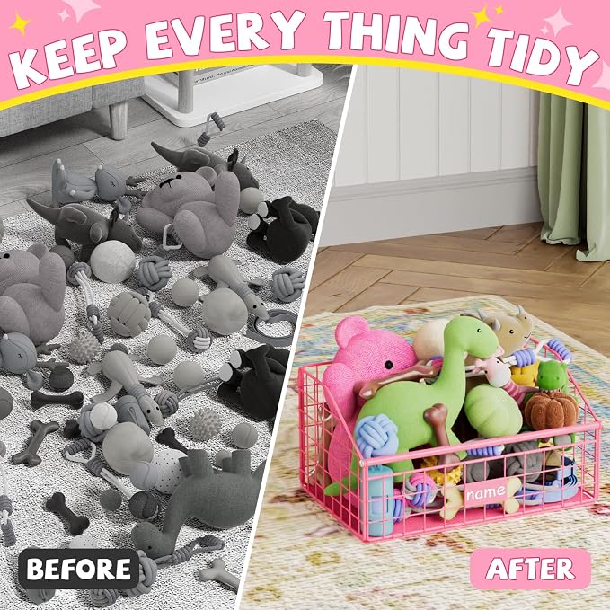 Kaiferty Indestructible Dog Toy basket, Small Toy Box - Image 5