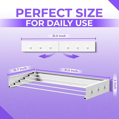Wall Mounted Clothes Drying Rack - Image 8