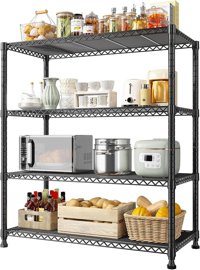REIBII Wire Shelving Unit Storage Shelves Metal Shelves Heavy Duty Shelving by REIBII