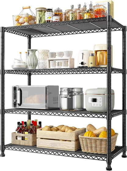 REIBII Wire Shelving Unit Storage Shelves Metal Shelves Heavy Duty Shelving by REIBII