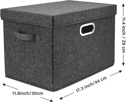 TYEERS Large Storage Bins with Lids, Collapsible, Fabric Storage Boxes - Image 2