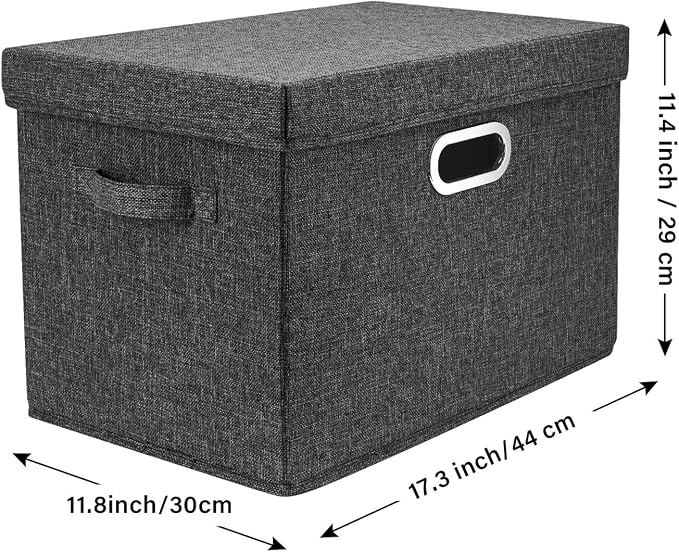 TYEERS Large Storage Bins with Lids, Collapsible, Fabric Storage Boxes - Image 2