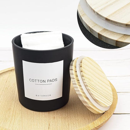 3PCS Modern 13.53oz Black Bathroom Canisters - Image 3