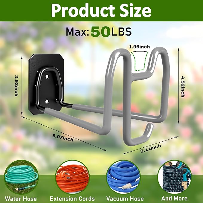 Garden Hose Holder with Hook - Image 7