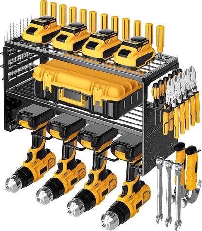 Power Tool Organizer Wall Mount, 150Lbs Load 3 Layer Heavy Duty Metal Tool Shelf by Ouinis