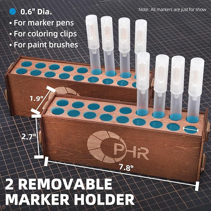 Paint Organizer Rack, Wooden Paint Holder - Image 4