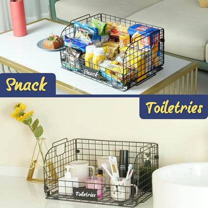 4 PACK XXL Stackable Wire Baskets - Image 6
