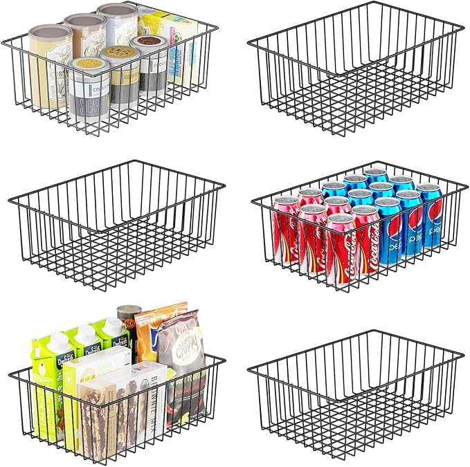 Simple Trending 6 Pack Large Wire Baskets by SimpleTrending