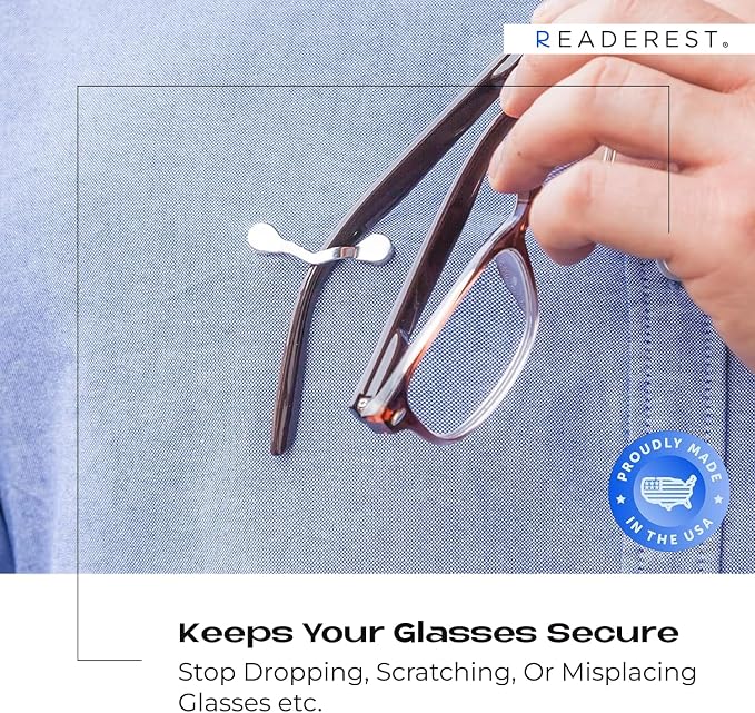 Readerest Magnetic Eyeglass Holder, Eyewear Shirt Clip - Image 2