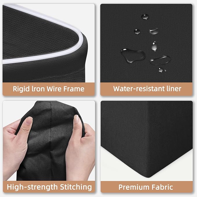 STORAGE MANIAC 2-Pack Large Laundry Hamper, 100L Collapsible Laundry Basket - Image 5