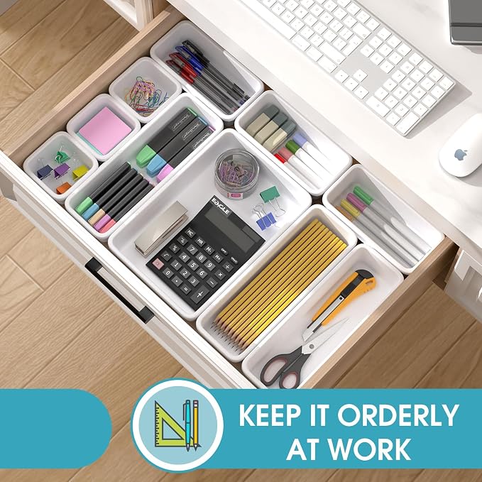 25 PCS Drawer Organizer Set, 4 Size Makeup Drawer Divider Organizer - Image 4