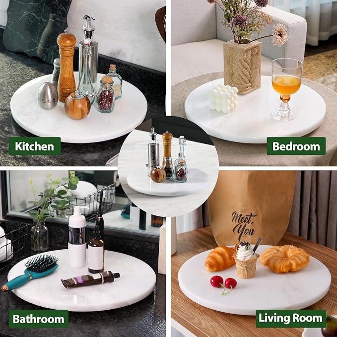 Marble Lazy Susan, 16 in Lazy Susan Turntable Organizer - Image 7