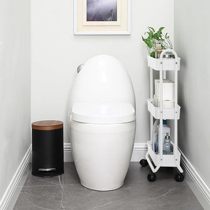 SunnyPoint Slim Rolling Storage Cart, 3 Tier Bathroom Storage Organizer Bathroom - Image 4