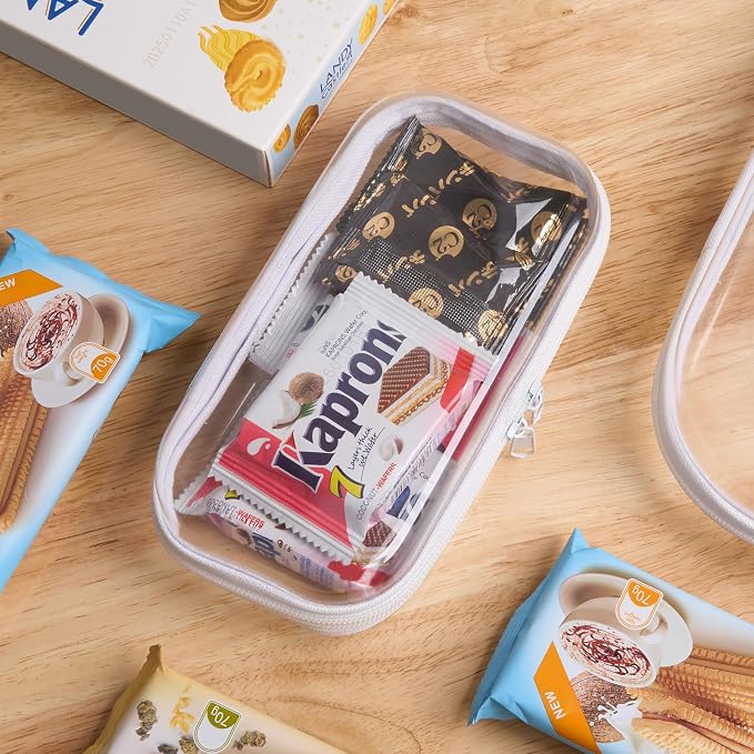 Set of 2 - Hard Sided Clear Zipper Case - Image 9