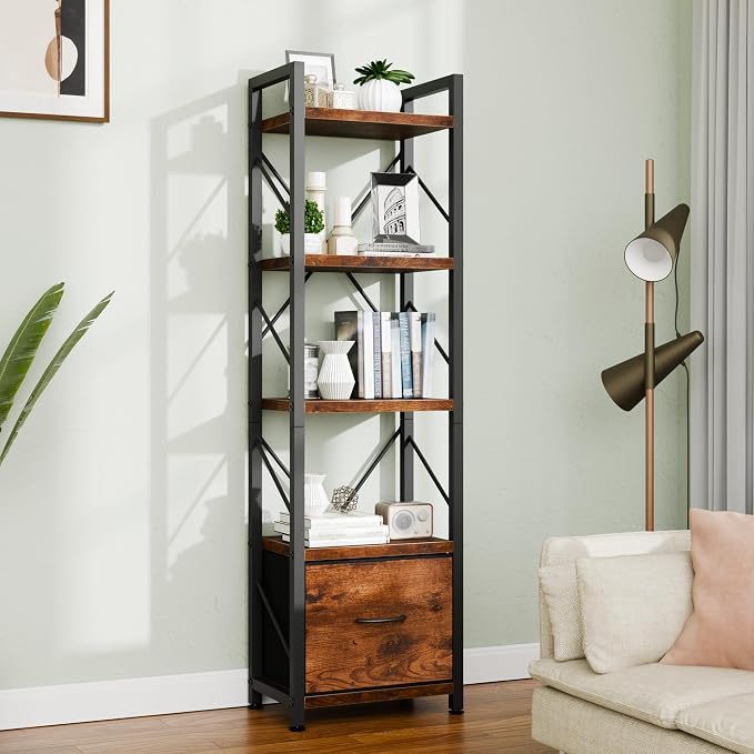 Vongrasig 5 Tier Bookshelf by Vongrasig