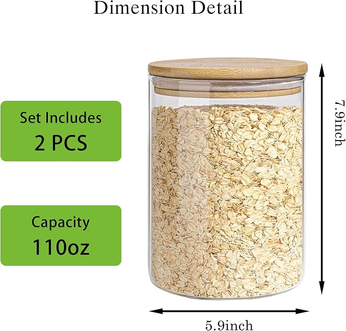 Glass Storage Jars Set Elegant Containers - Image 8