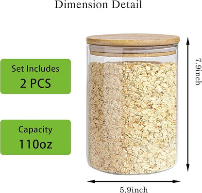 Glass Storage Jars Set Elegant Containers - Image 8