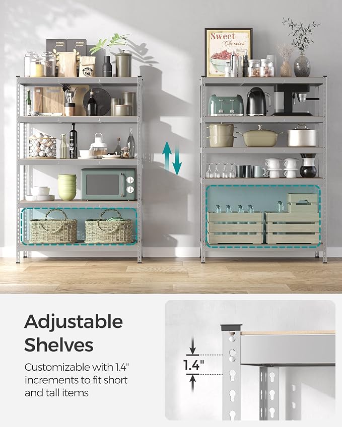 SONGMICS 5-Tier Storage Shelves, Load 2310 lb, Garage Storage, Boltless Assembly - Image 5