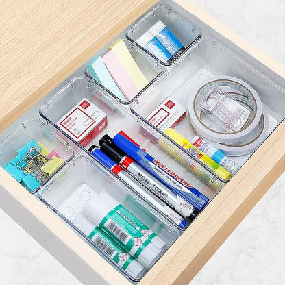 13 PCS Drawer Organizer Set, 5 Varied Size Bathroom and kitchen Drawer cabinet - Image 6