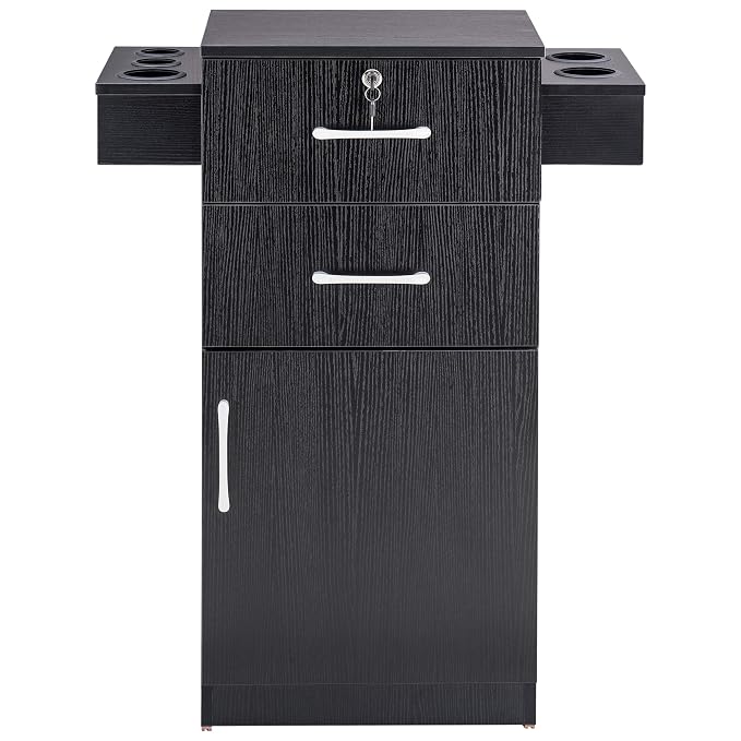 BarberPub 38"x18"x14" Locking Beauty Salon Storage Cabinet, Barber Styling - Image 9