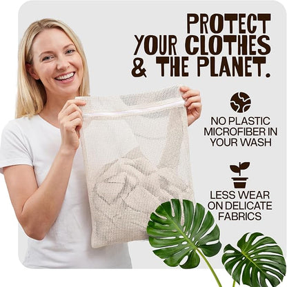 WoollyPals Large Cotton Mesh Laundry Bags – 2-Pack - Image 9