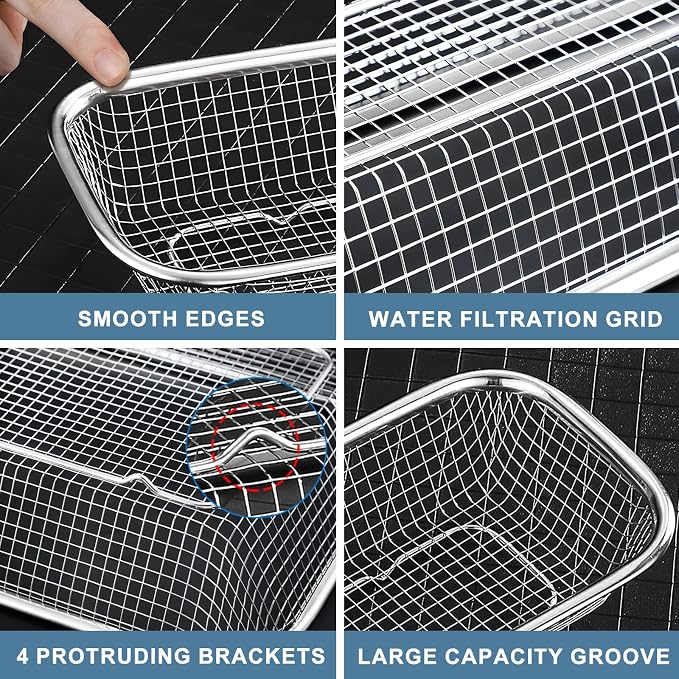 Utensil Drying Rack, 2 Pack Utensils Holder Dishwasher Silverware Basket | - Image 3