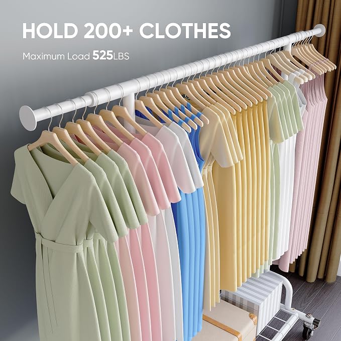 HOKEEPER Clothes Rack Collapsible Clothing Garment Rack Capacity 525LBS - Image 3