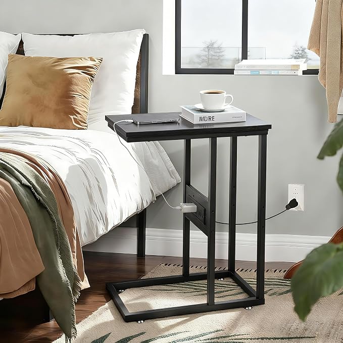 VECELO C Shaped End Side Table - Image 7