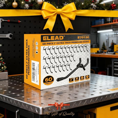 ELEAD 60-Piece 2 Inch Extra Thick Pegboard Hooks, Heavy Duty Peg Board - Image 8