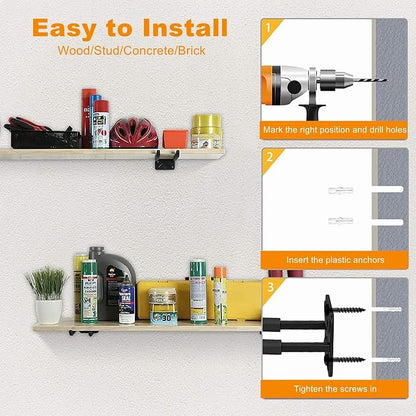 TORACK 4 Pack Garage Storage System Hooks, Heavy Duty Wall Mount Tool Organizer - Image 8