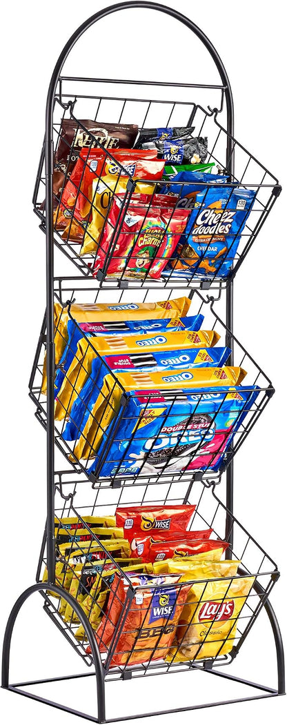 Sorbus 3-Tier Wire Market Basket Storage - Image 5