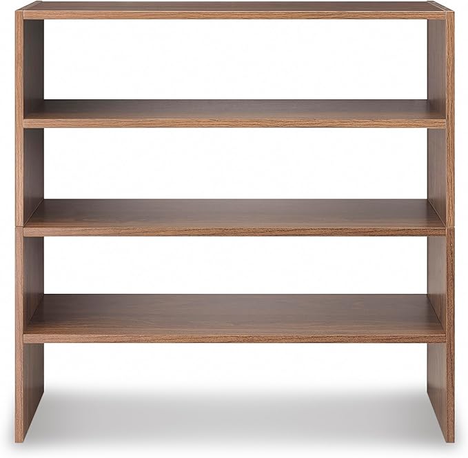 Whitmor Wood Stackable 2-Shelf Shoe Rack, 31 inches，2 Pack - Image 8