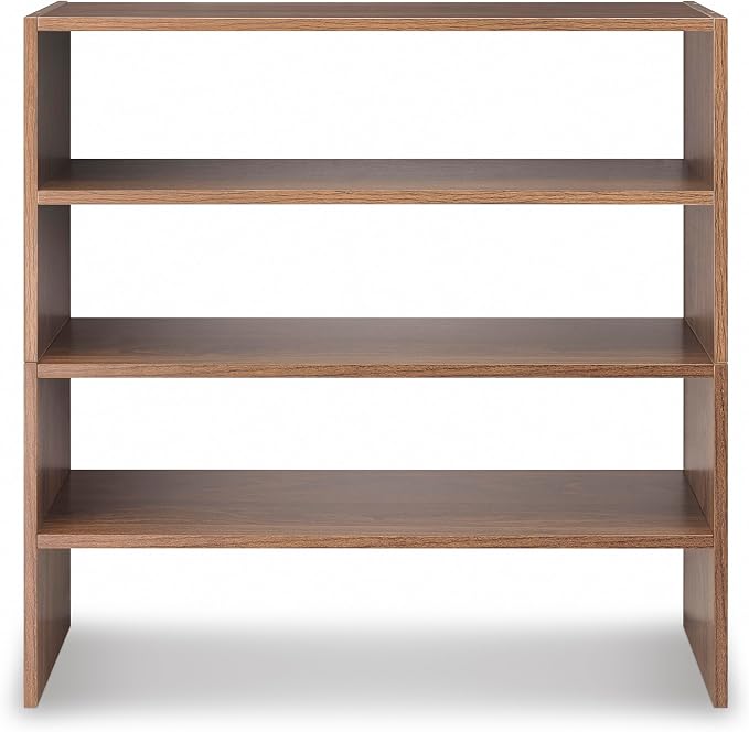 Whitmor Wood Stackable 2-Shelf Shoe Rack, 24 inches，2 Pack - Image 6