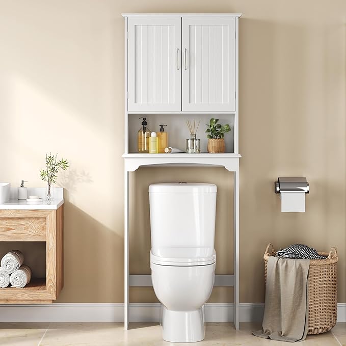 Yaheetech Over the Toilet Storage Cabinet, Bathroom Organizer, Open Compartment - Image 2