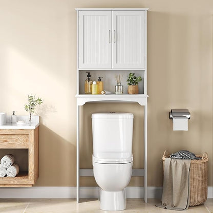 Yaheetech Over the Toilet Storage Cabinet, Bathroom Organizer, Open Compartment - Image 2