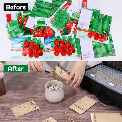 27 Slots Seed Storage Organizer Box, Garden Seed Packet Organize - Image 6