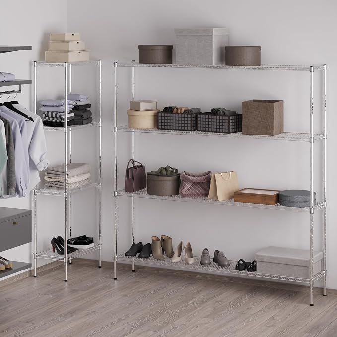 14" Deep x 72" Wide x 74" Height Wire Shelving Kit | 4-Tier | NSF Commercial - Image 5