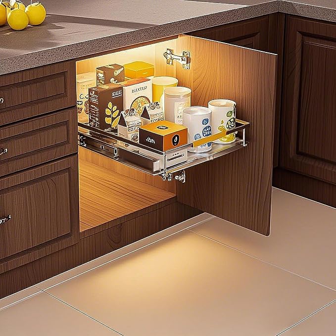 1 Pack Expandable Pull Out Cabinet Organizer，Side Mounting - Image 7