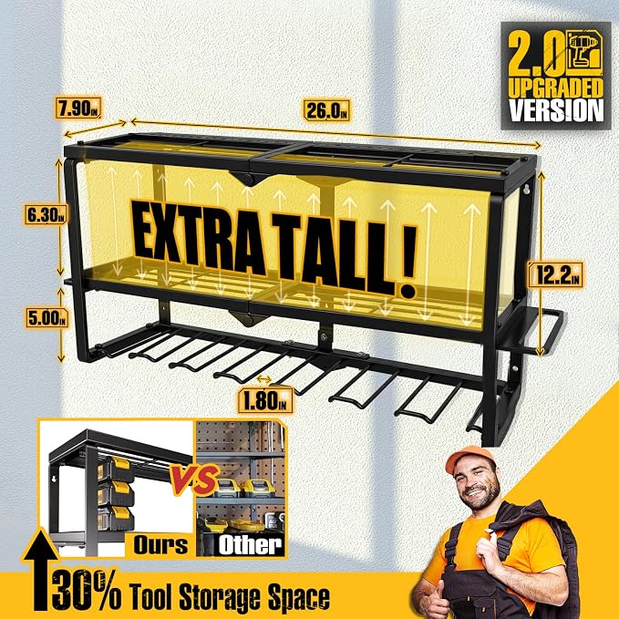 Spampur Power Tool Organizer for Tool Storage, Drill Holder Wall Mount - Image 5