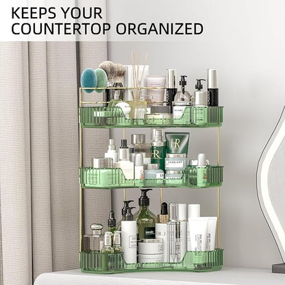 3 Tier Corner Bathroom Organizer Countertop, Vanity Makeup Organizer - Image 7