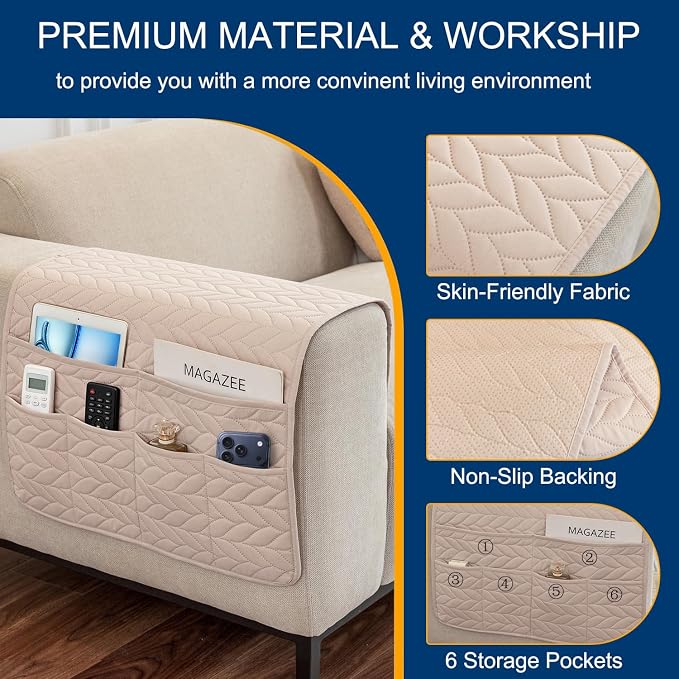 Remote Control Holder for Armchair, Couch Caddy Organizer TV Remote Holder for - Image 3