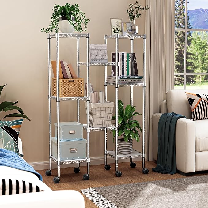 Storage Shelves Adjustable, 4 Tier Shelving Units - Image 2